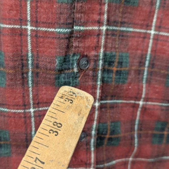 Haband size XL made in Swaziland plaid flannel button down shirt - Picture 9 of 9